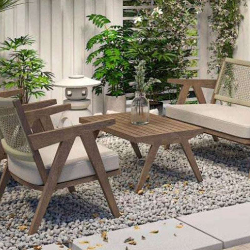 PERTH Set mobilier terasă/grădină, 2 fotolii, canapea și măsuță de cafea