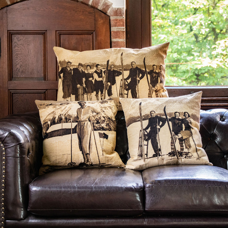 3 SKIERS Pernă decorativă, 45x45cm