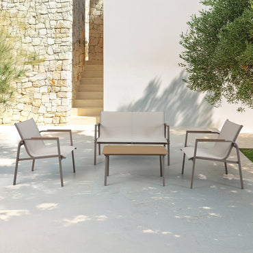 PARMA Set mobilier terasă/grădină, 2 fotolii, canapea și masă