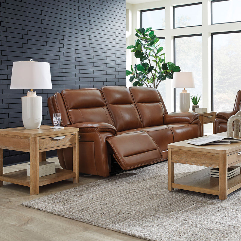 CRAWFORD Canapea 3 locuri, 2 reclinere electrice, piele