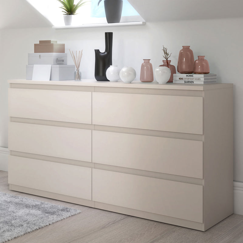 KASPAR Comodă 6 sertare