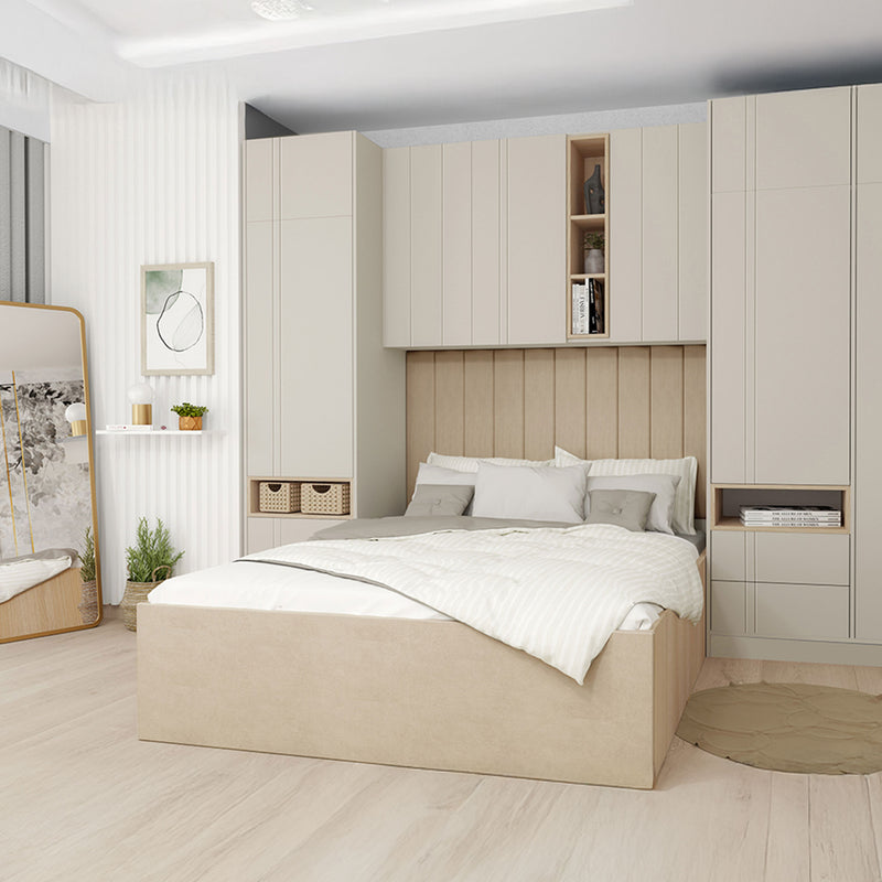 MODE CASMIR Pat copii 140x200, ladă depozitare, somieră inclusă