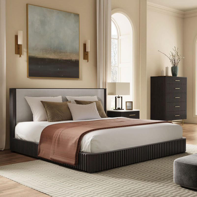 APOLLO Pat tapițat, somieră inclusă