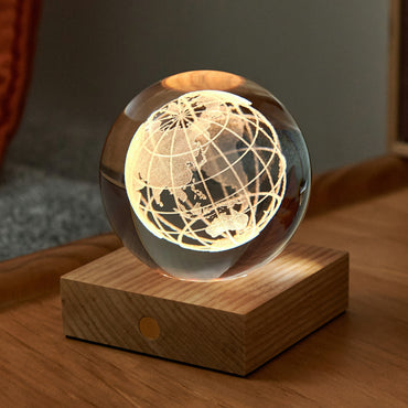 AMBER CRYSTAL WORLD GLOBE Lampă decorativă