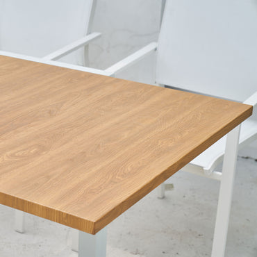 DRESDEN Set mobilier terasă/grădină, 4 scaune și masă extensibilă