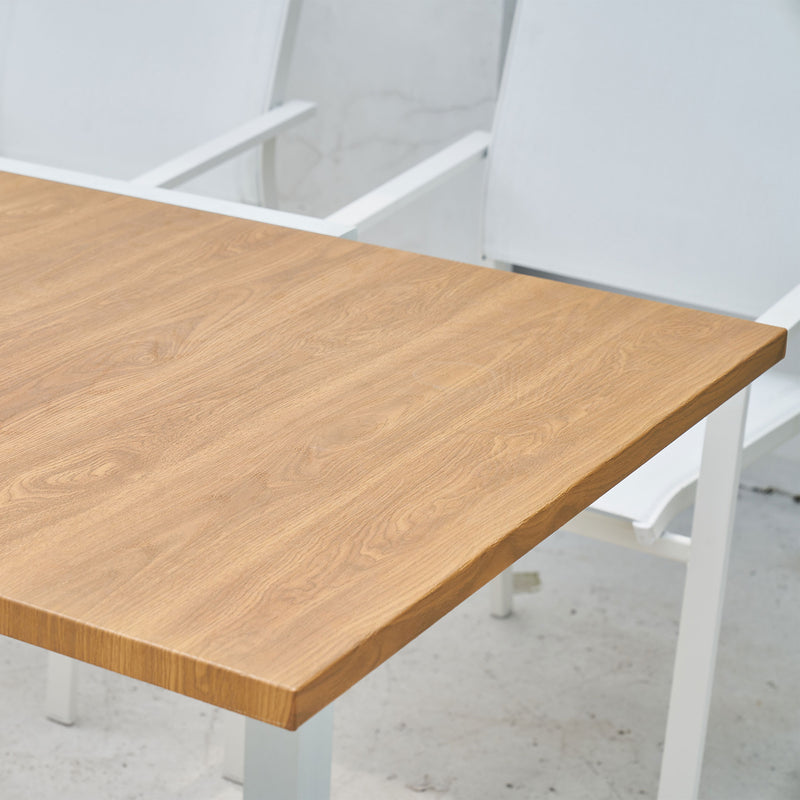 DRESDEN Set mobilier terasă/grădină, 4 scaune și masă extensibilă