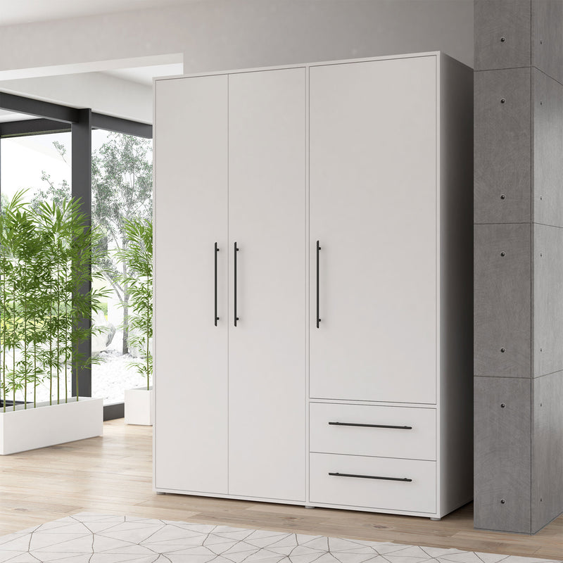 NATE Dulap 3 uși, 2 sertare