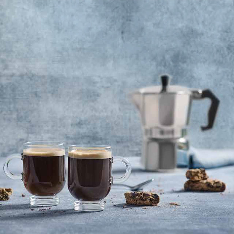 SENTIDO Set 6 cești espresso, sticlă, 80ml