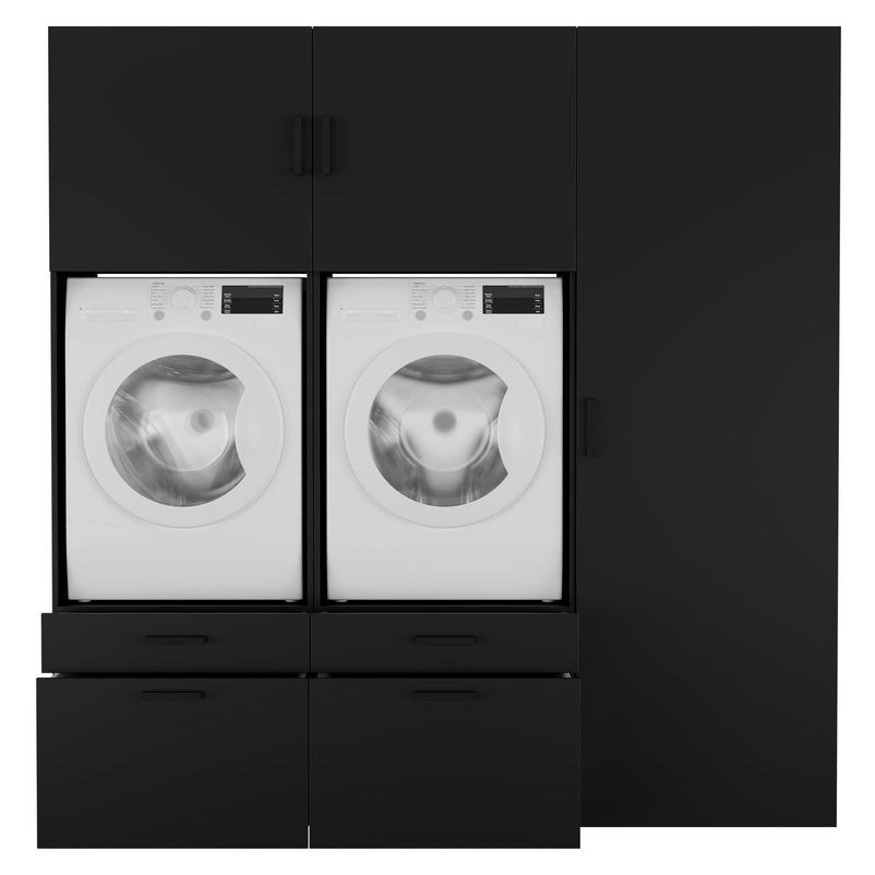 WASH&STORE Set mobilier baie, 5 piese dulapuri baie mașina spălat/uscător