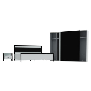 ASTRID Set mobilier dormitor, dulap, pat și 2 noptiere