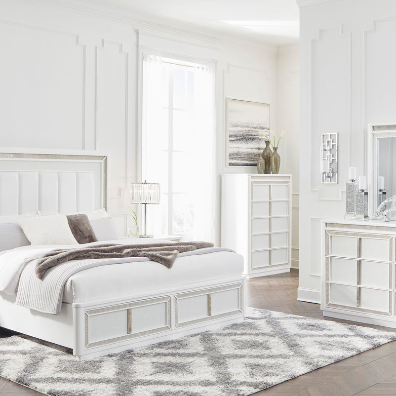 HOLLYWOOD Comodă 5 sertare, LED inclus