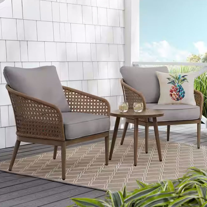 CORAL Set mobilier terasă/grădină, 2 fotolii și măsuță cafea