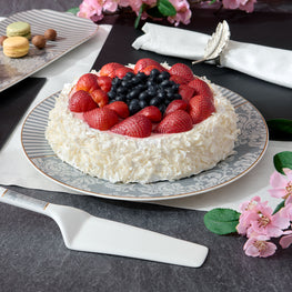 DAMASK Set platou cu paletă tort, porțelan