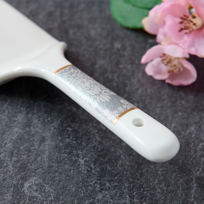 DAMASK Set platou cu paletă tort, porțelan