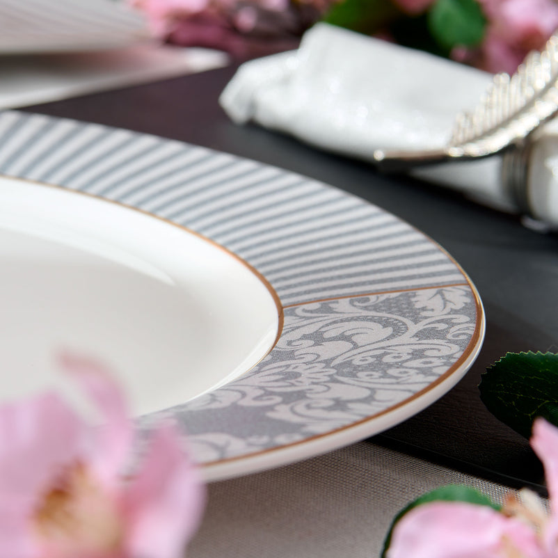 DAMASK Set platou cu paletă tort, porțelan