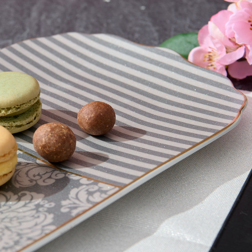 DAMASK Platou servire, porțelan, L.37cm