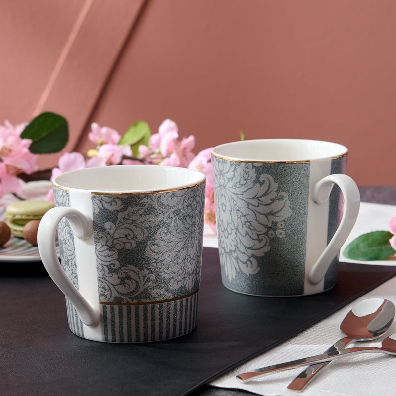 DAMASK Set 2 căni, porțelan, 360ml