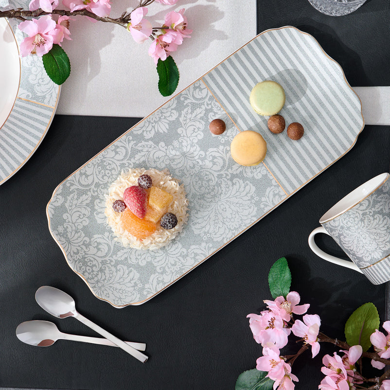 DAMASK Set 2 căni, porțelan, 360ml