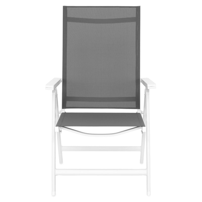 ENCORE/MALITO Set mobilier gradina/terasa, 6 scaune cu spatar reglabil și masă extensibilă