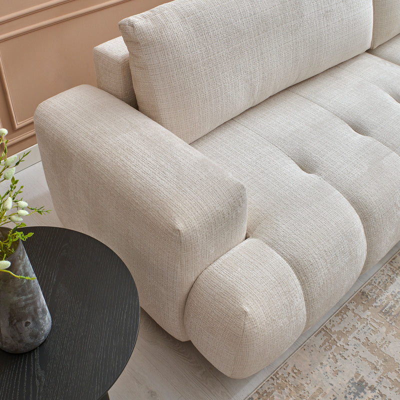 LAZIO Colțar extensibil, șezlong dreapta, stofă