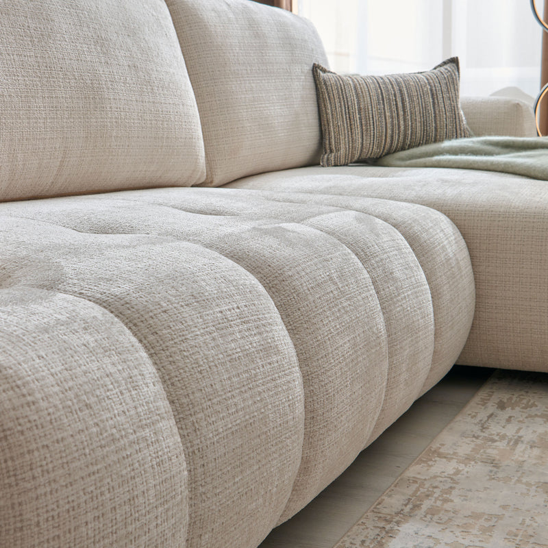 LAZIO Colțar extensibil, șezlong dreapta, stofă