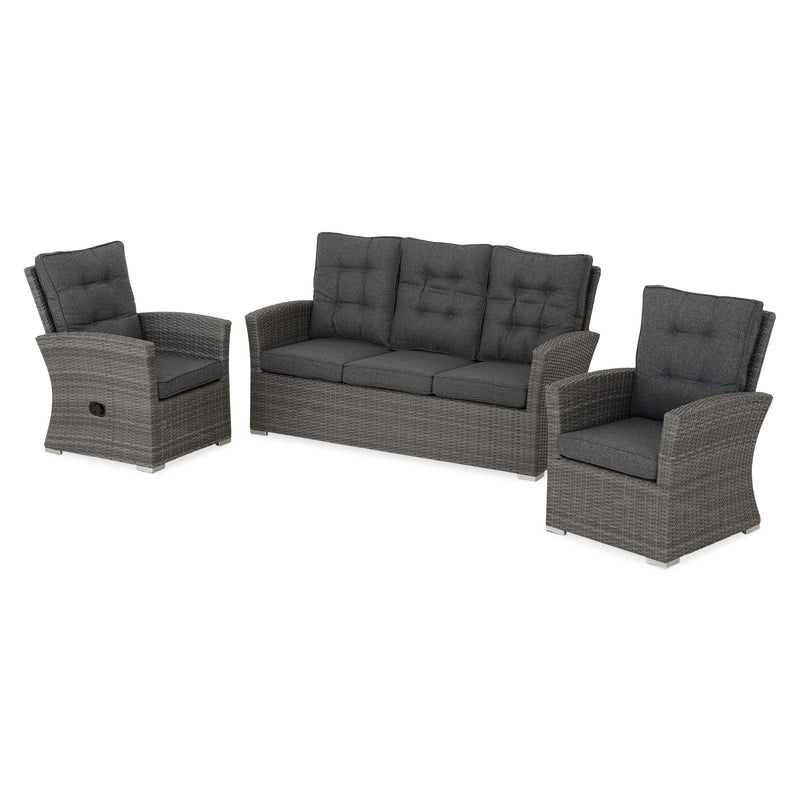 MARACAY Set mobilier terasă/grădină, 2 fotolii și canapea