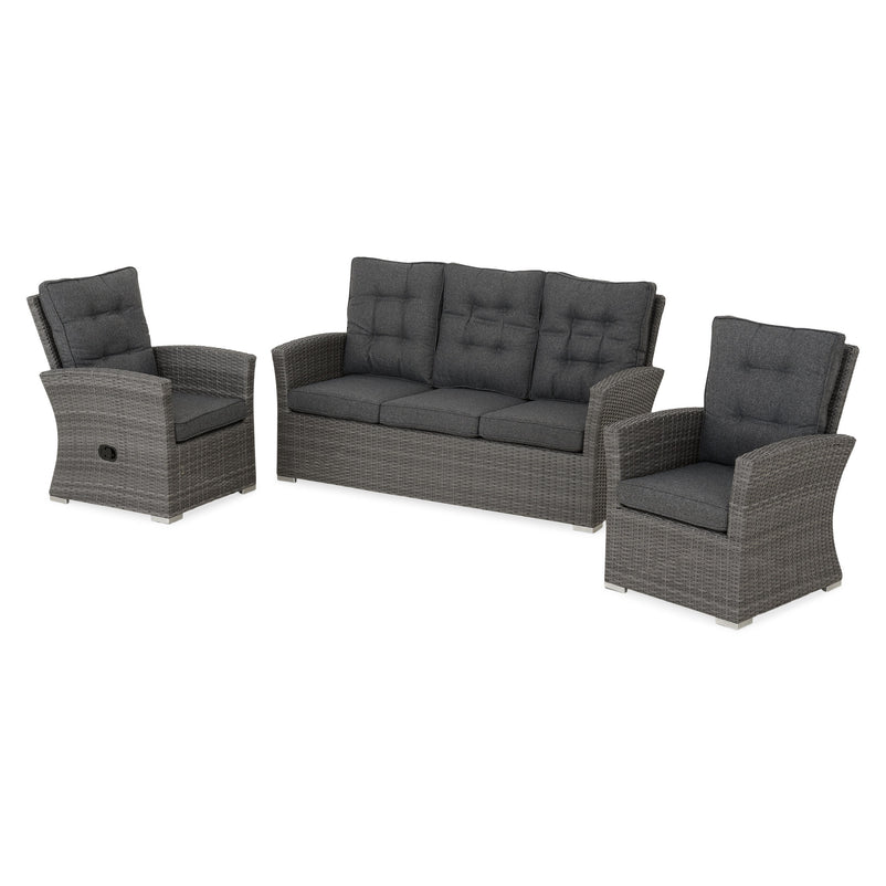 MARACAY Set mobilier terasă/grădină, 2 fotolii și canapea