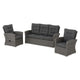 MARACAY Set mobilier terasă/grădină, 2 fotolii și canapea