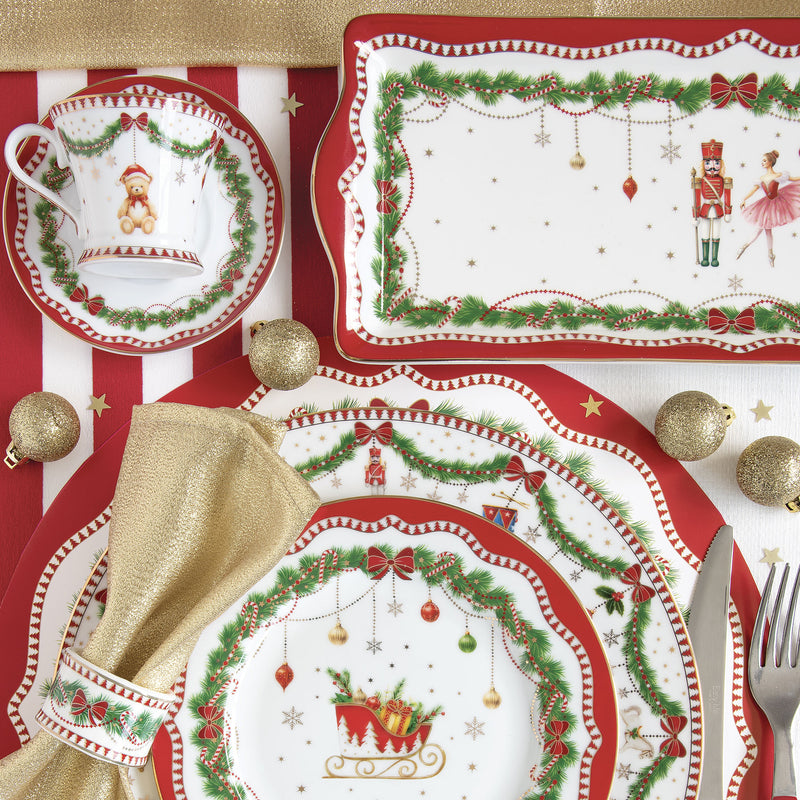 MAGIE DE NOEL Ceașcă cu farfurioară, porțelan, 200ml