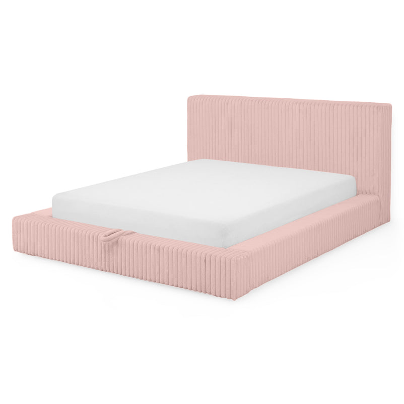 NORDEND Pat tapițat, 160x200cm, somieră rabatabilă și ladă incluse