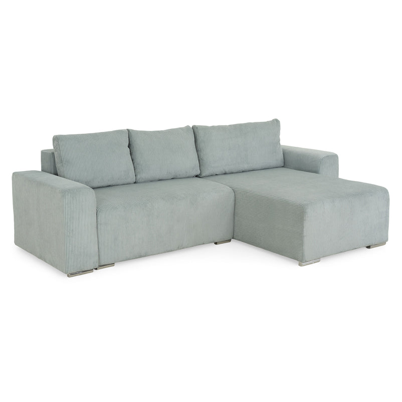 ONDINE Colțar extensibil, șezlong interschimbabil, ladă depozitare, stofă