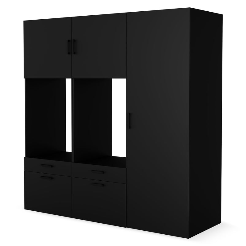 WASH&STORE Set mobilier baie, 5 piese dulapuri baie mașina spălat/uscător