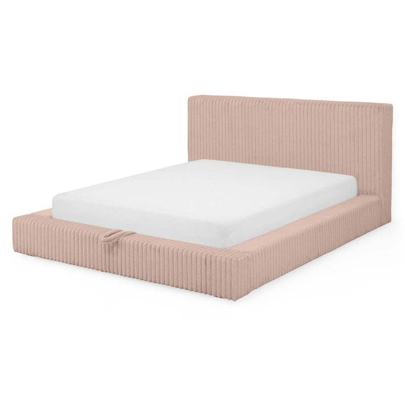 NORDEND Pat tapițat, 160x200cm, somieră rabatabilă și ladă incluse