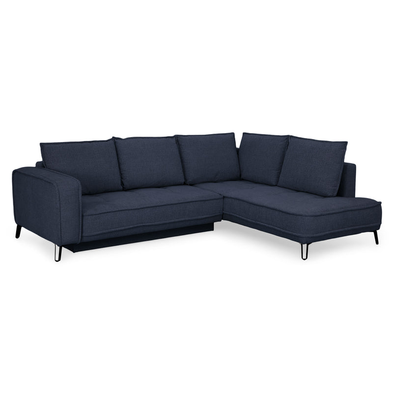 CHOLET Colțar extensibil, șezlong stânga/dreapta, ladă depozitare, stofă