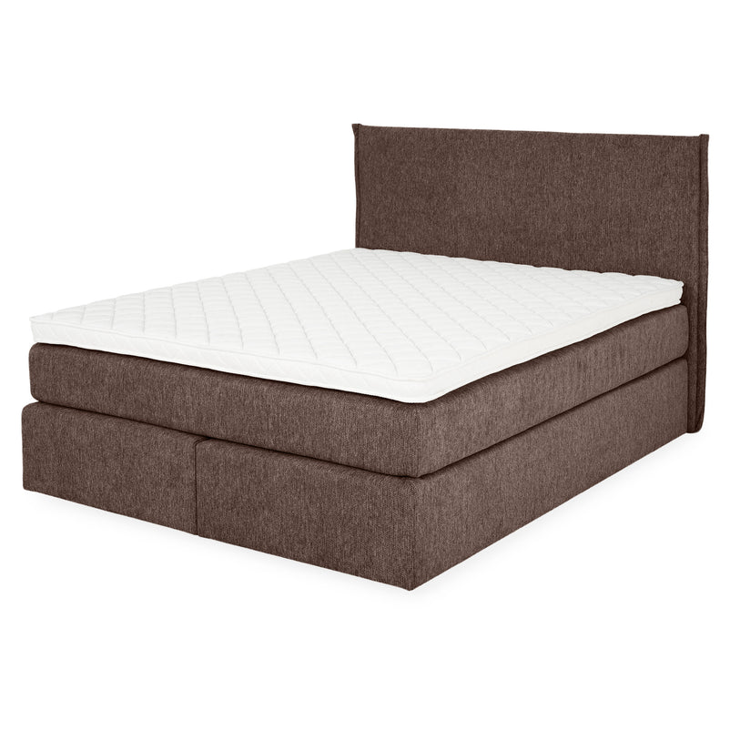 CARLINI Pat tapițat 160x200 cm, saltea și topper incluse