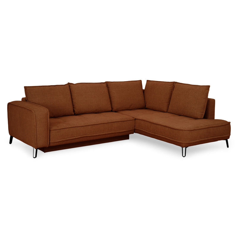 CHOLET Colțar extensibil, șezlong stânga/dreapta, ladă depozitare, stofă