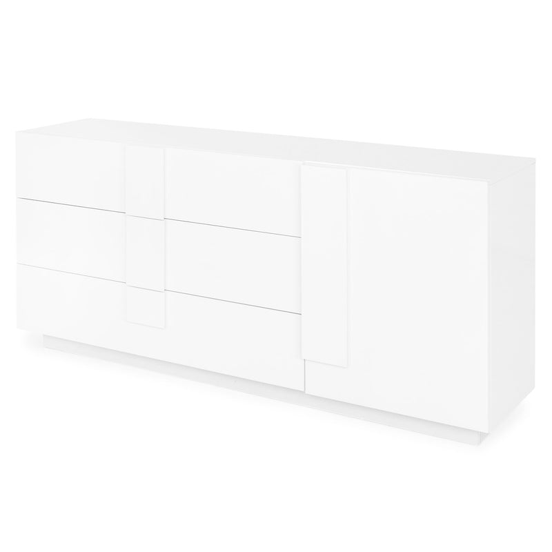 DEVON Comodă 1 ușă, 3 sertare