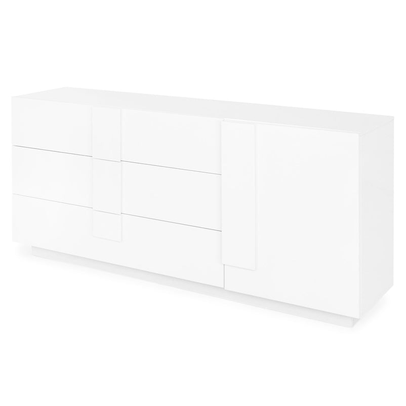 DEVON Comodă 1 ușă, 3 sertare