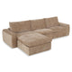 NEW JERSEY Colțar cu șezlong electric stânga/dreapta, 1 recliner electric, mecanism tetieră, USB, stofă