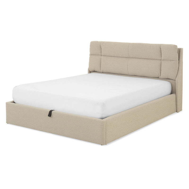 FULTON Pat tapițat, somieră rabatabilă și ladă depozitare incluse