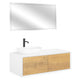 FIONA Set mobilier baie, mască lavoar, lavoar și oglindă LED