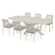 PERUGIA/SALERNO Set mobilier terasă/grădină, 6 scaune și masă