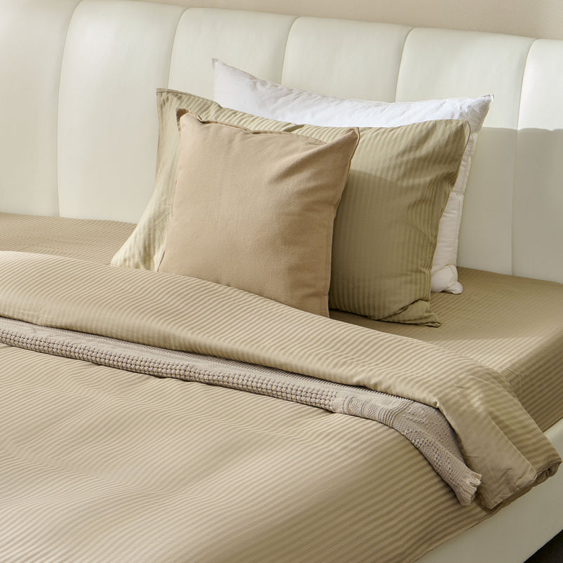 SATIN STRIPE Set așternut 3 piese, 140x220cm