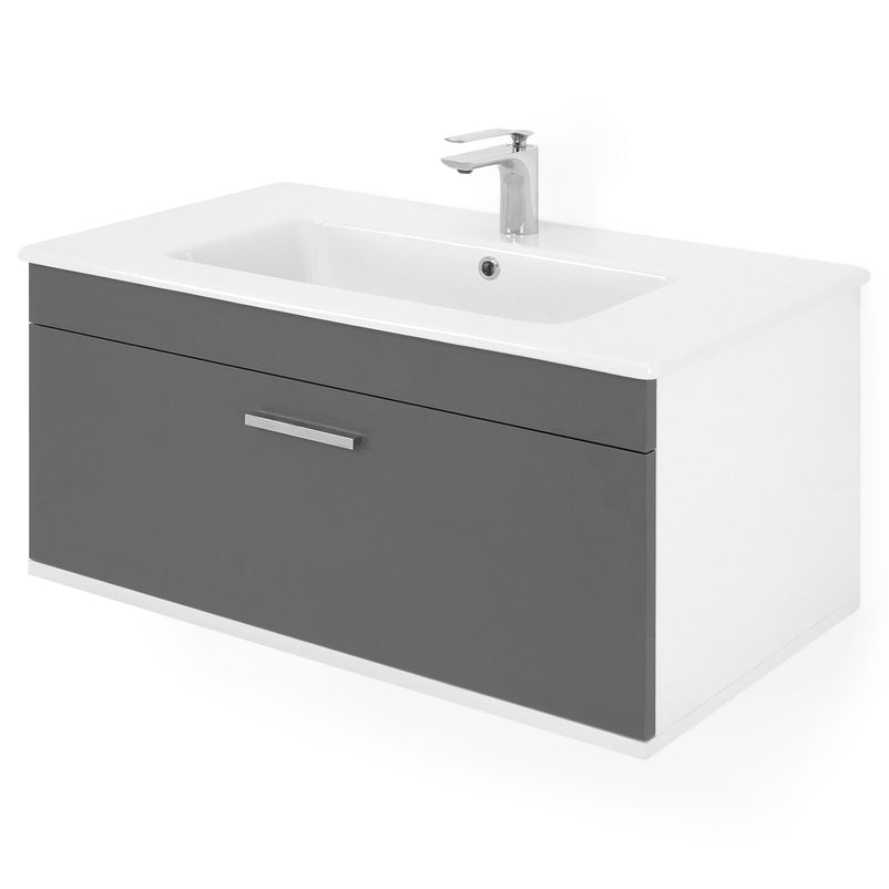 GENEL Set mobilier baie, mască lavoar și lavoar