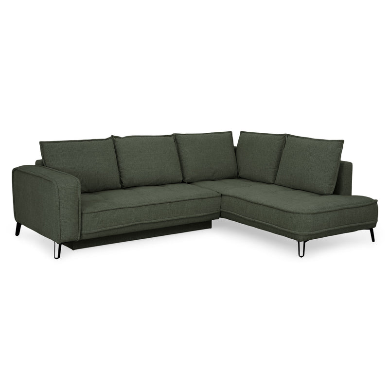 CHOLET Colțar extensibil, șezlong stânga/dreapta, ladă depozitare, stofă