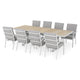 TUSCANY Set mobilier terasă/grădină, 8 scaune și masă extensibilă