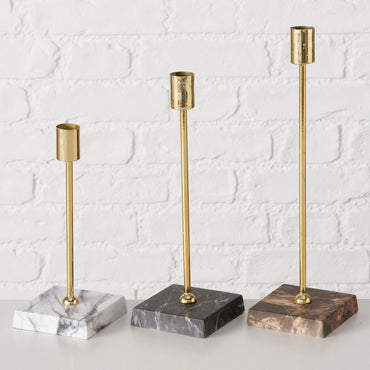 LARGO Set 3 suporturi lumânare