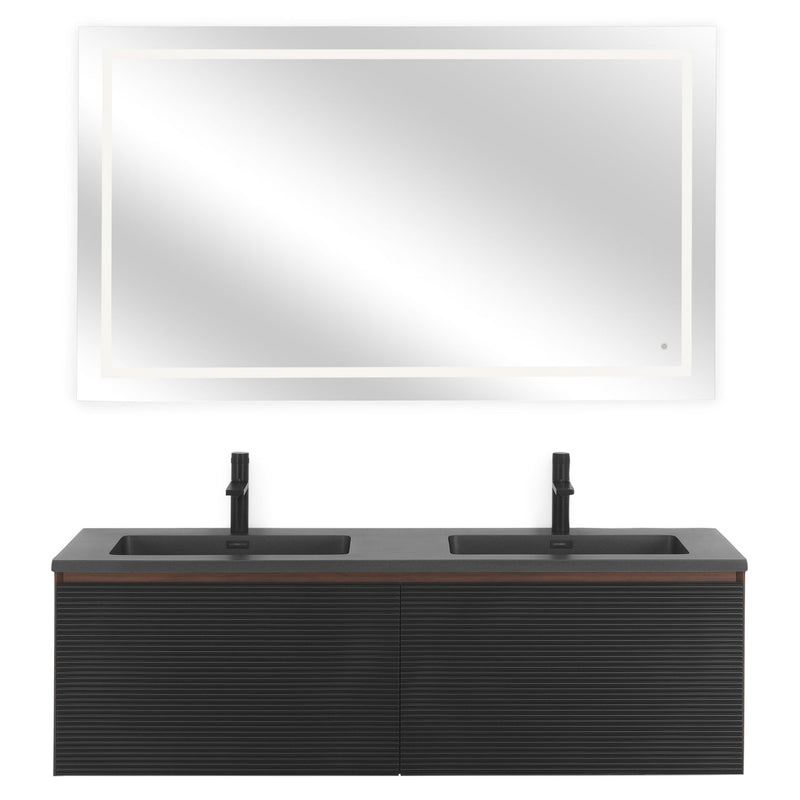 EDEN/RADIANCE Set mobilier baie, mască lavoar, lavoar, oglindă LED