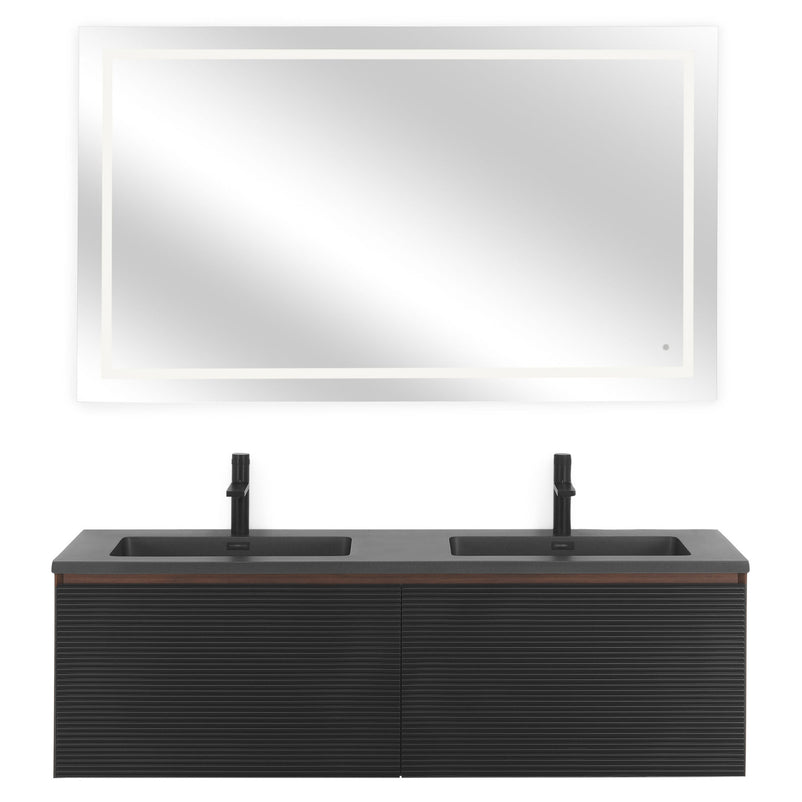 EDEN/RADIANCE Set mobilier baie, mască lavoar, lavoar, oglindă LED