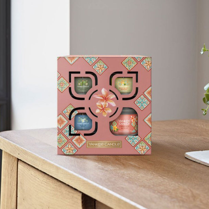 HELLO ITALY Set cadou lumânare pahar și 3 lumânari Votive